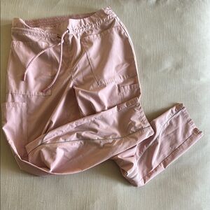 Pink Cargo Scrub Pants